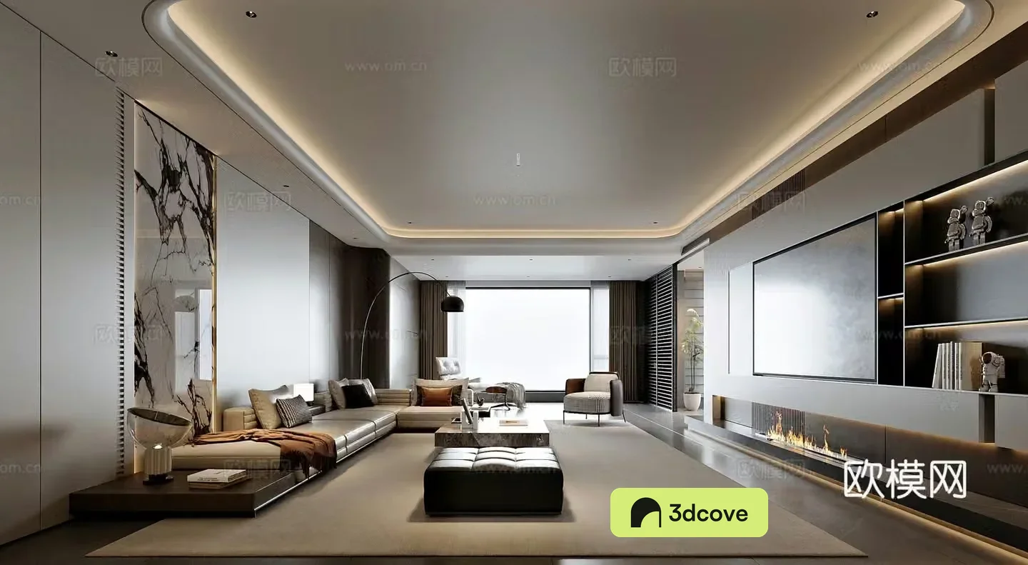 Modern style home living room