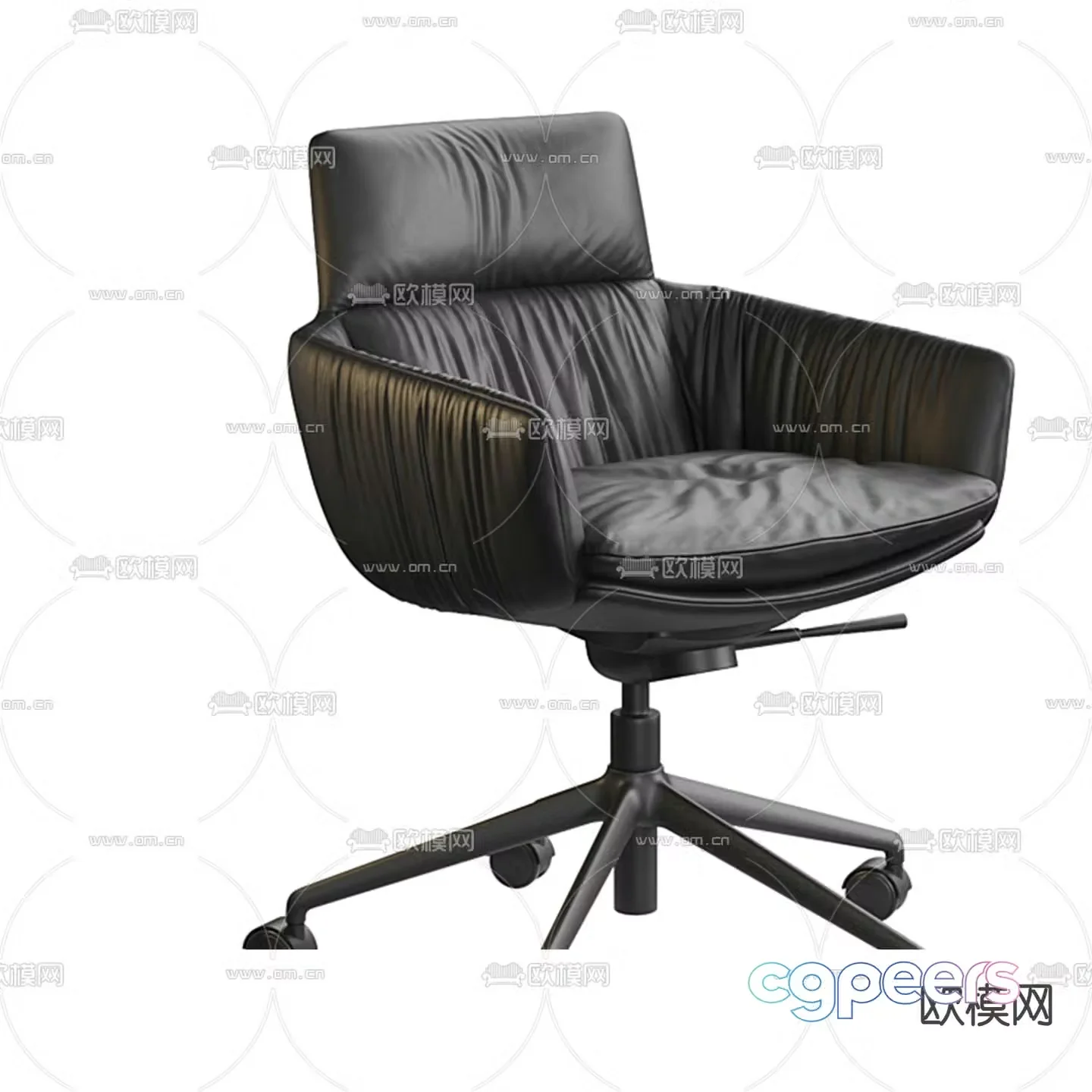 Modern office chair single chair leather chair 3d model