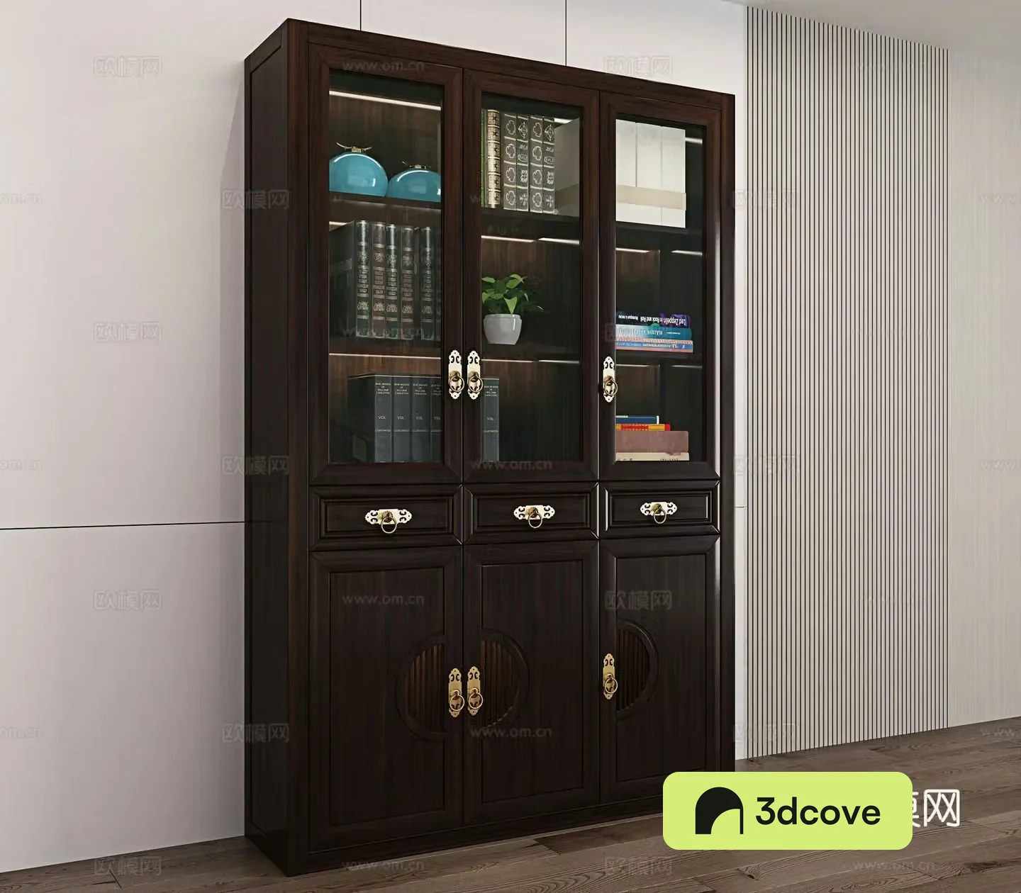 Chinese bookcase solid wood bookcase