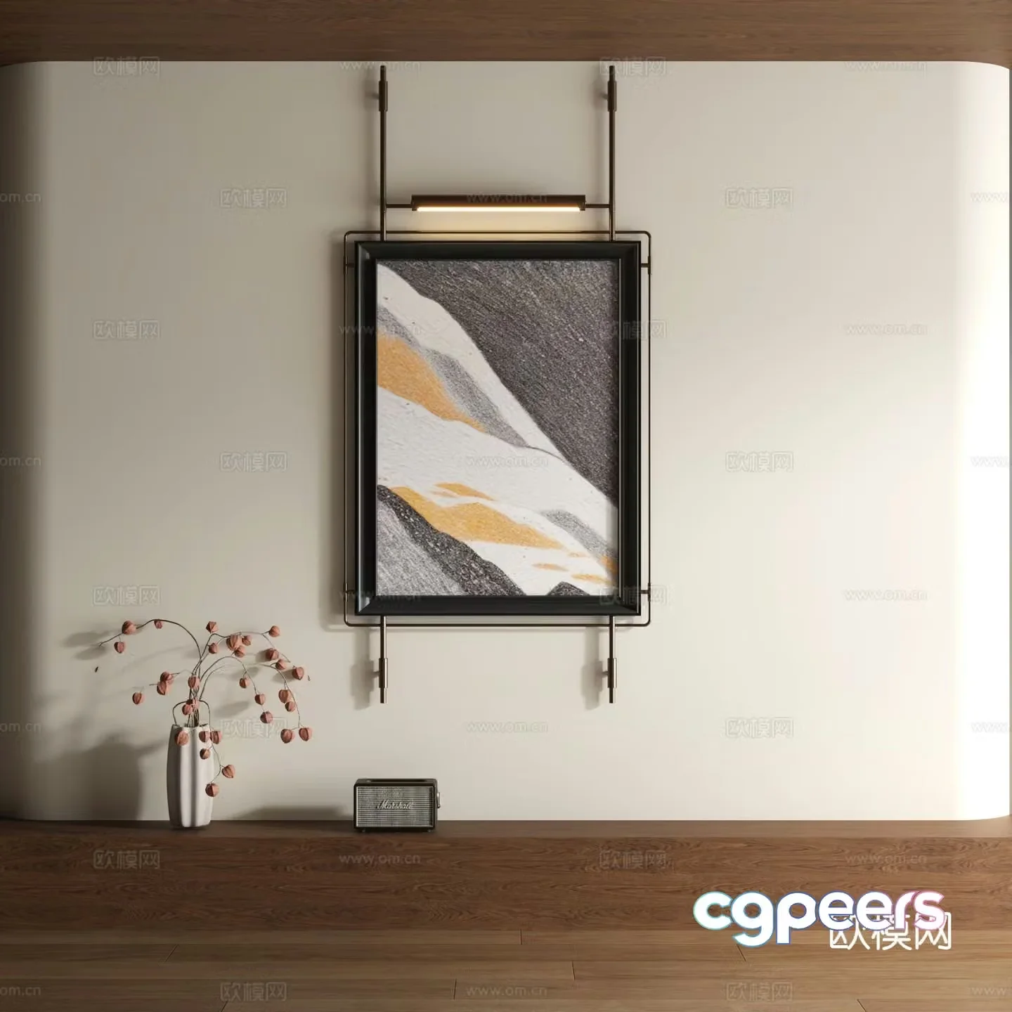 Modern sandstone decorative painting 3d model