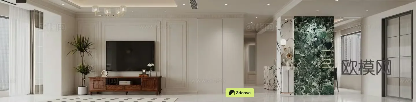 French living and dining room