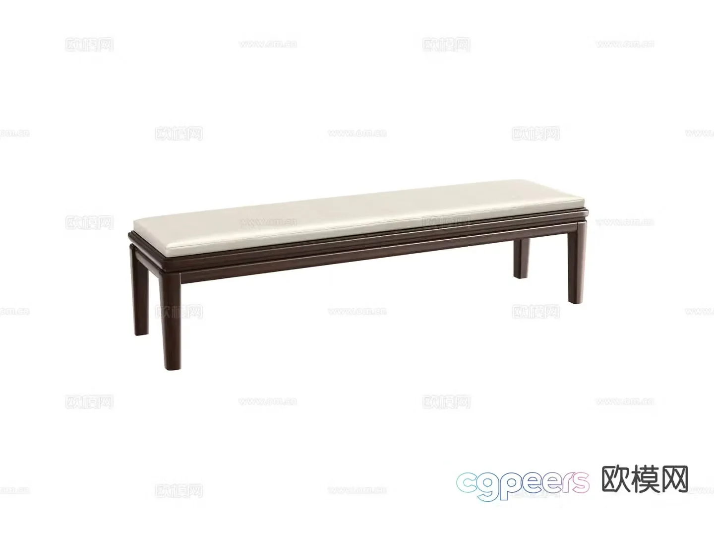 Stool bench bedside stool 3d model