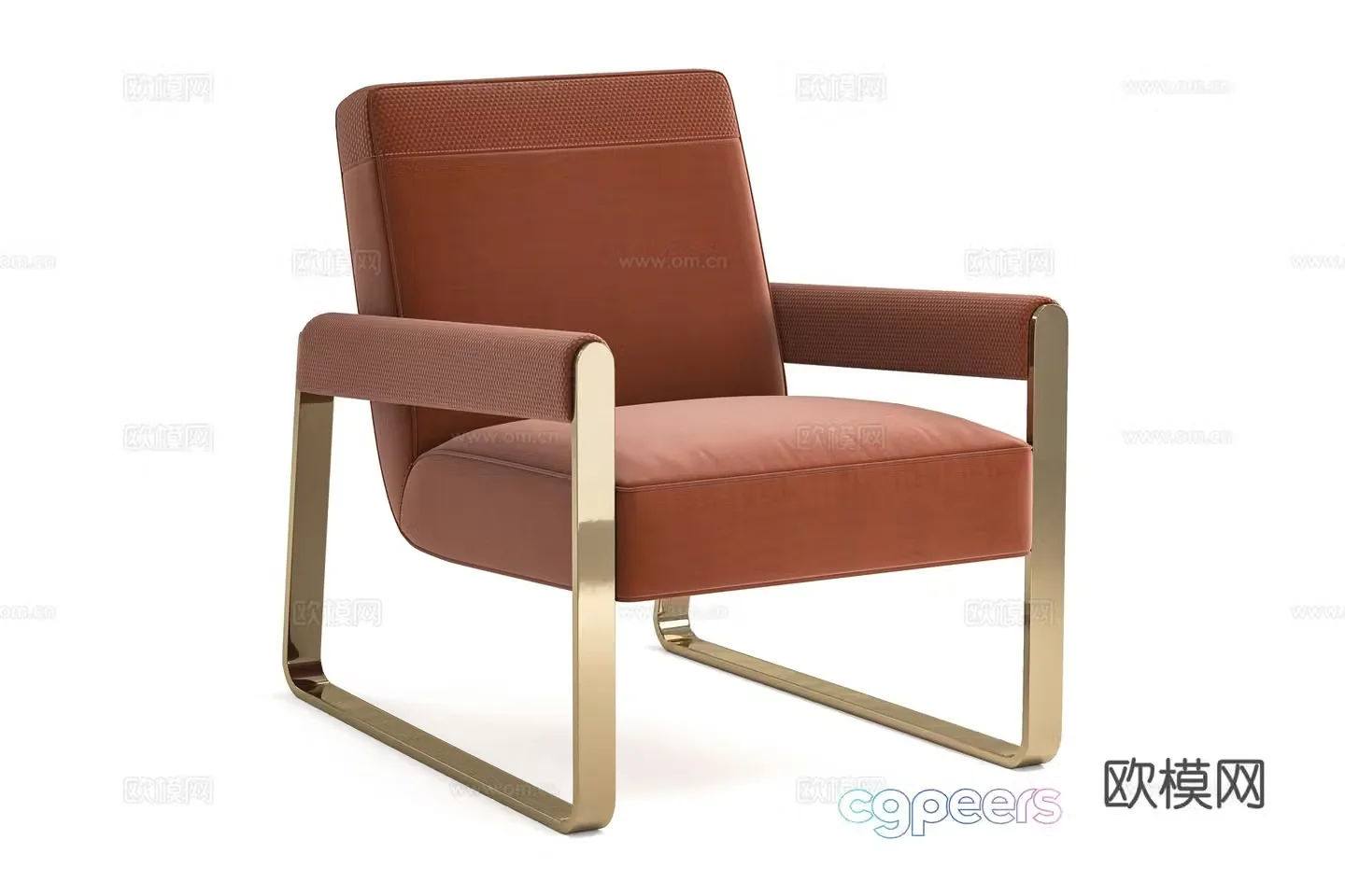 Light luxury armchair casual chair 3D model