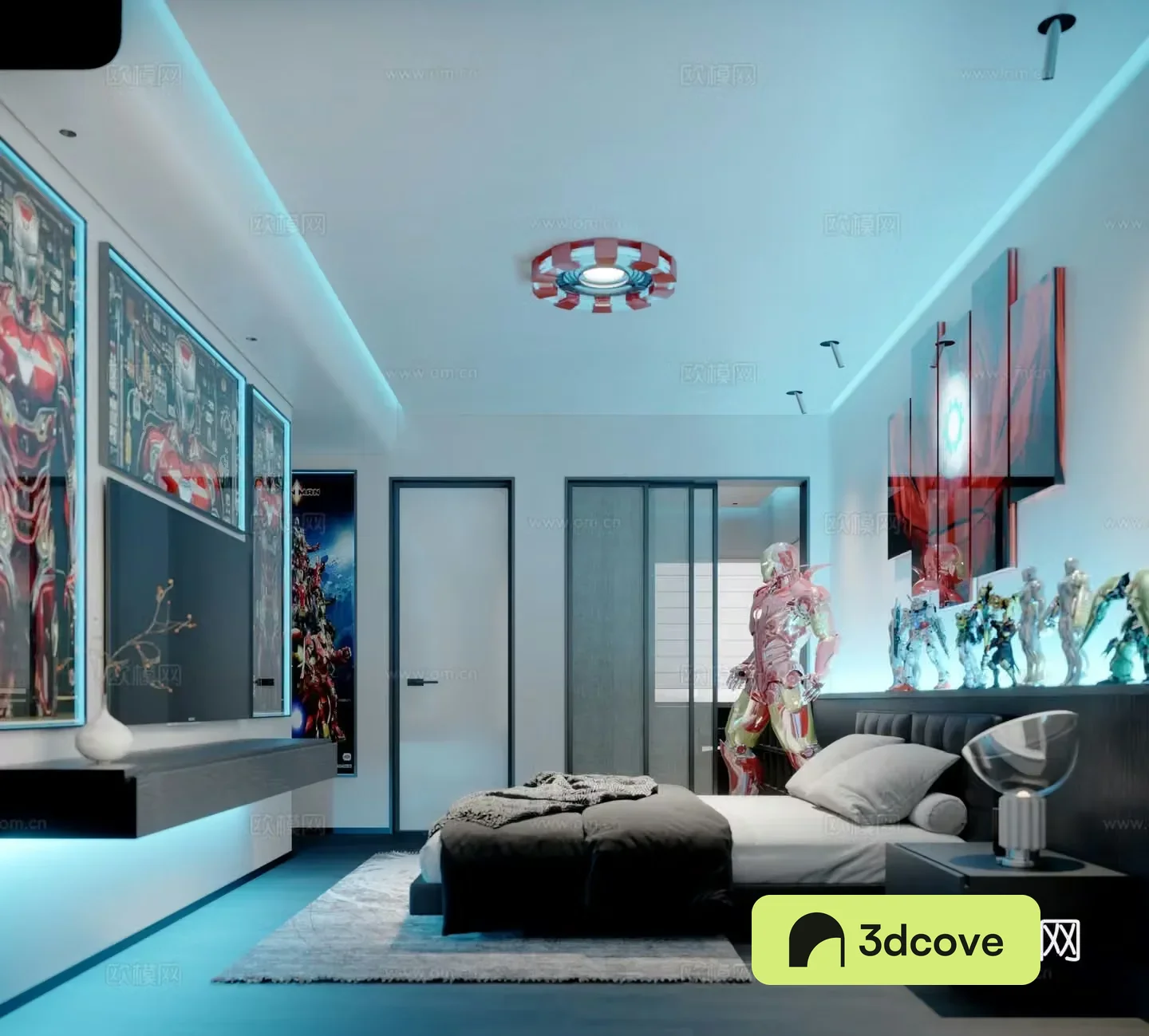 Modern Iron Man Bedroom Marvel Themed Bedroom
