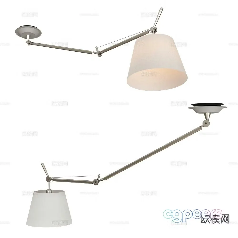 Artemide swing arm chandelier 3d model
