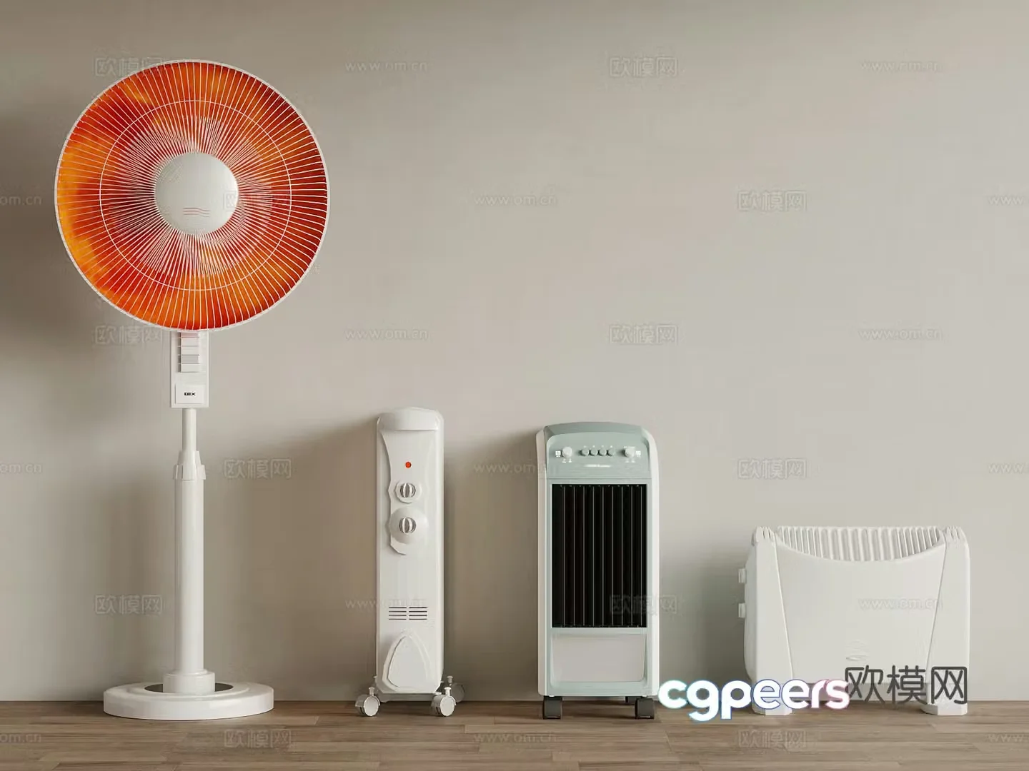 Modern heater 3d model