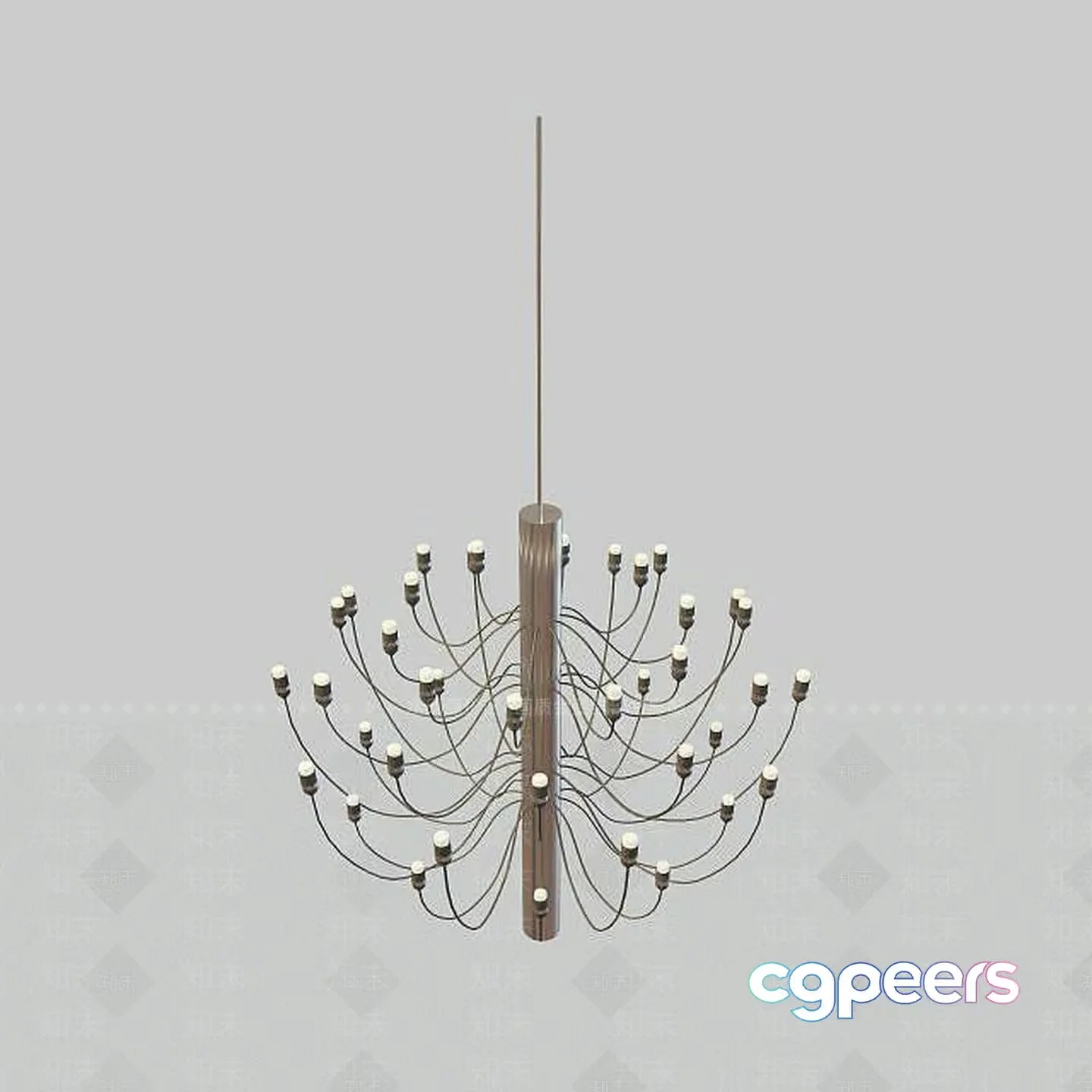 Gold Light Fixture 3D Model – 13084 – VRAY Render