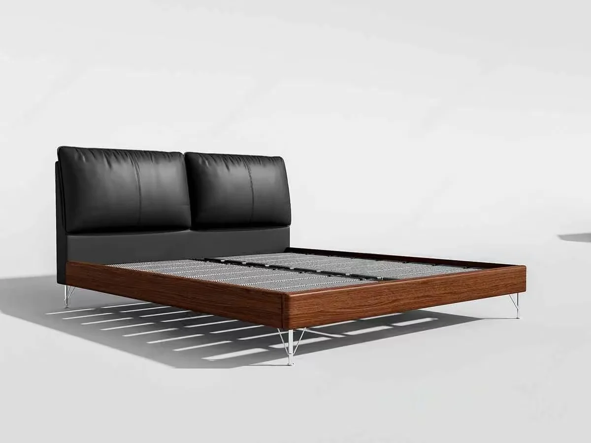 A Modern Wooden Bed 3D Model – 7514 – VRAY Render