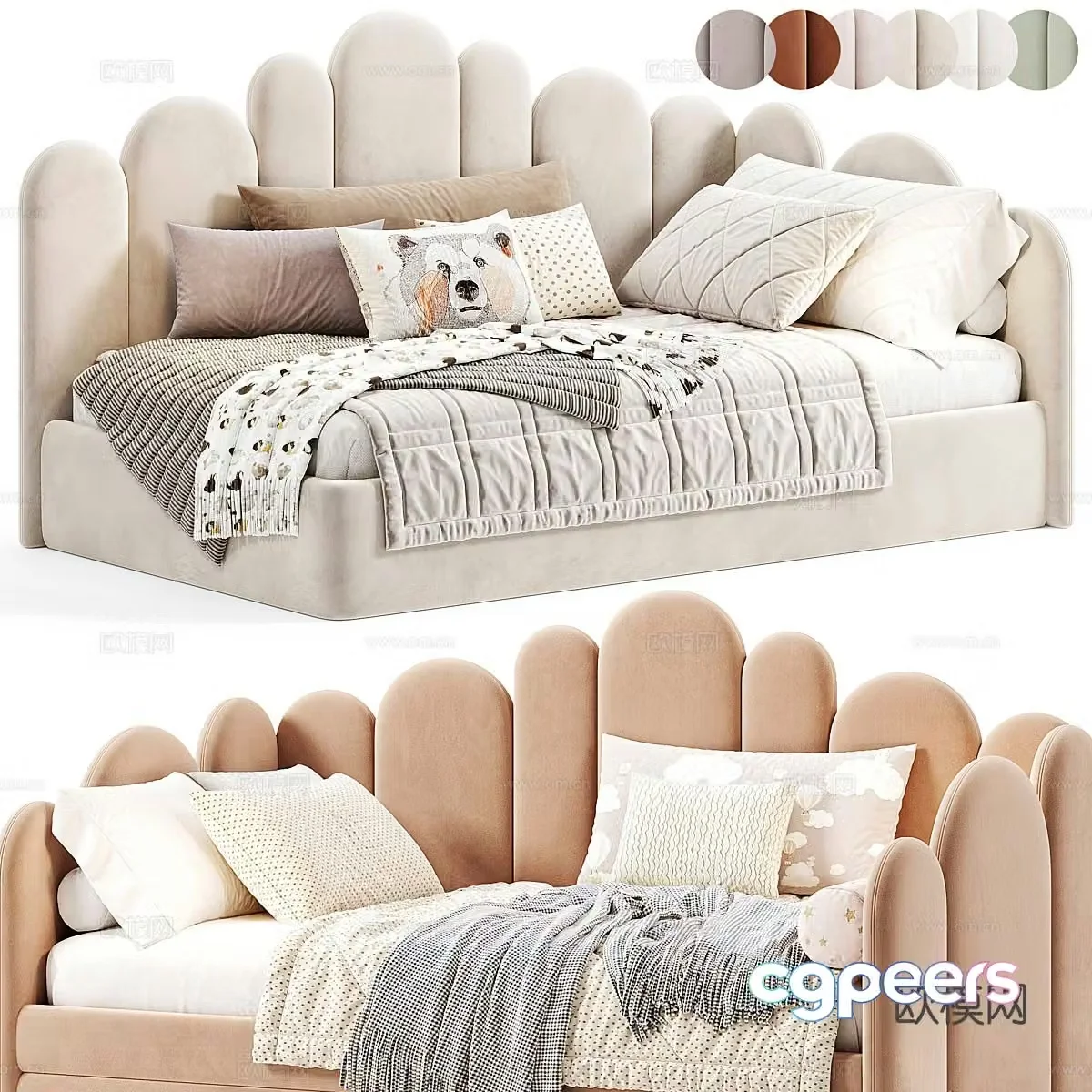 Children’s bed sofa bed 3d model