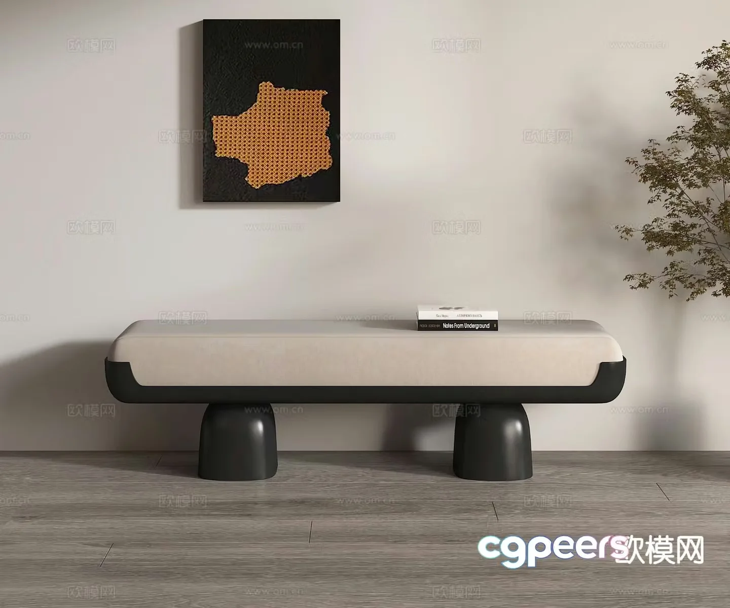 Stool sofa stool shoe changing stool low stool 3D model
