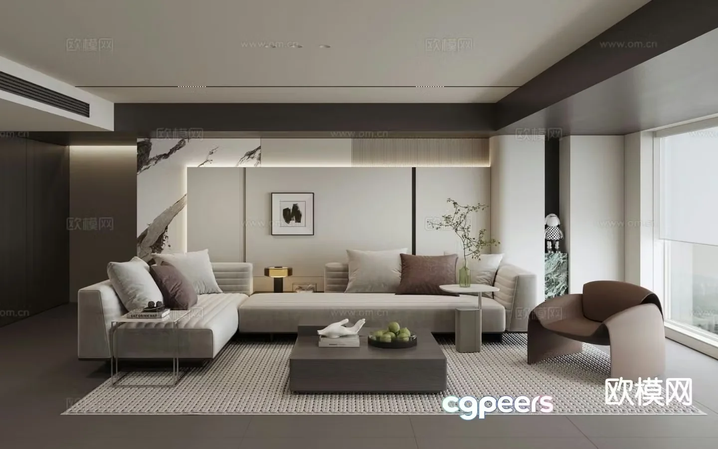 Modern living room 3d model