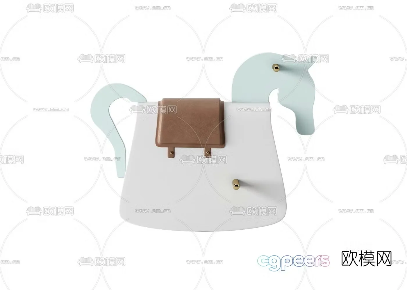 Modern children’s wooden horse 3d model