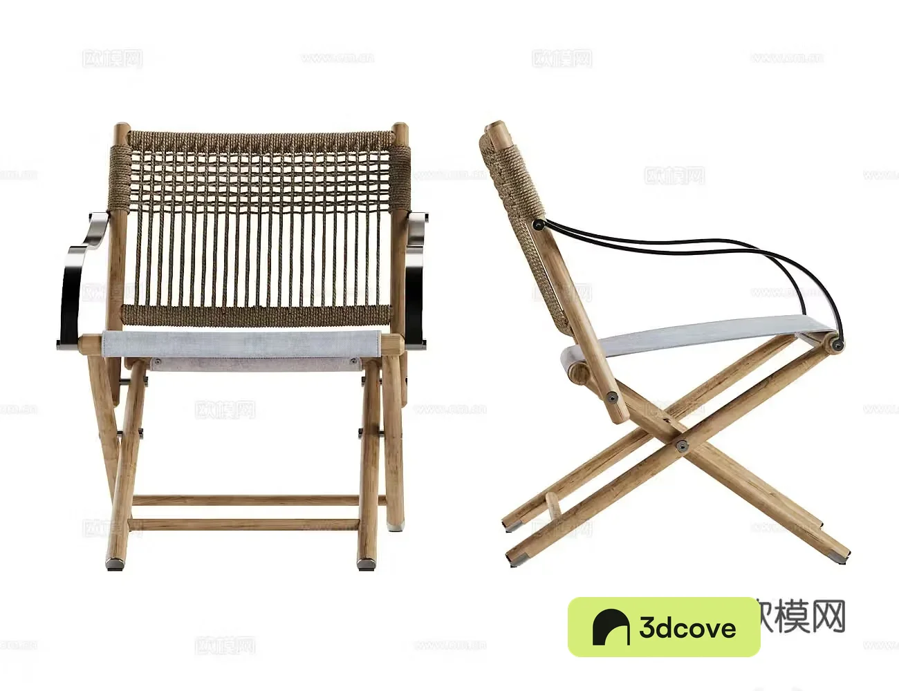 Wasabi New Chinese Outdoor Chair 3D Model