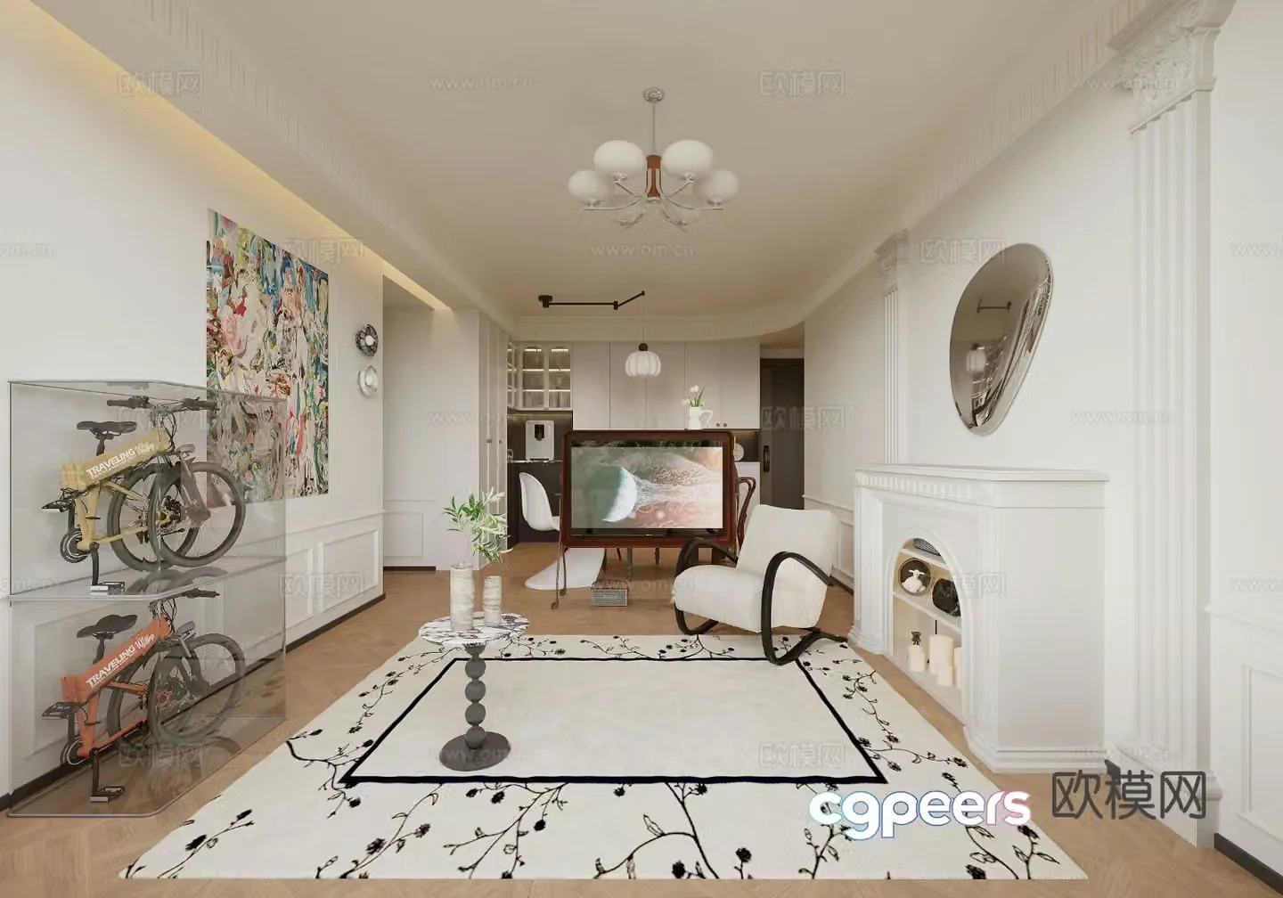 French restaurant 3d model