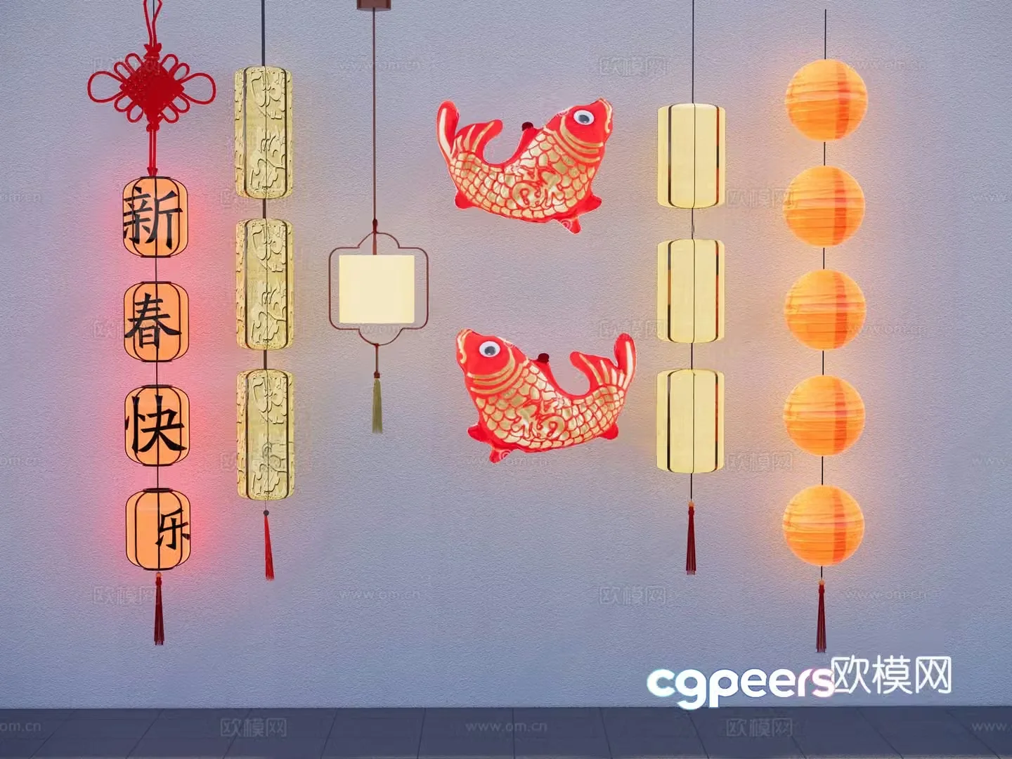 New Chinese lantern 3d model