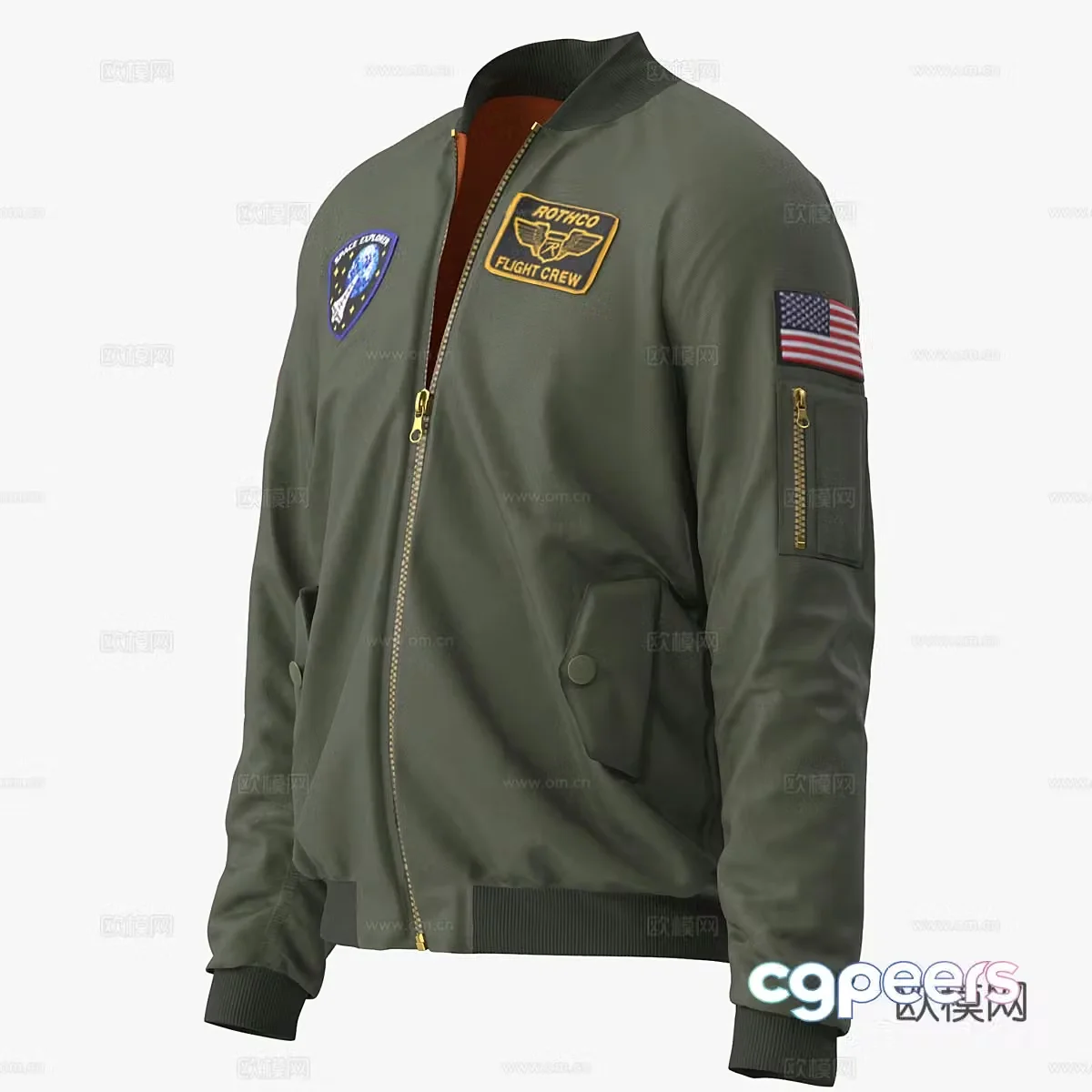 American flight jacket 3d model