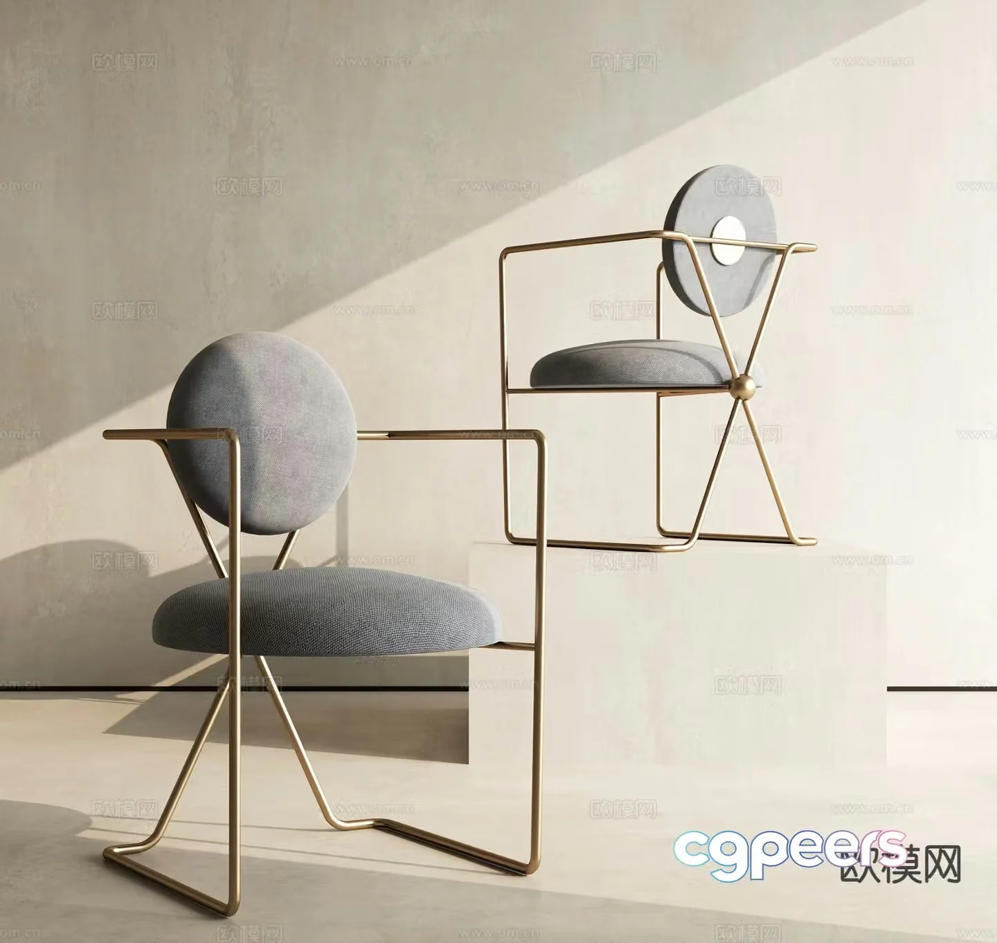 Modern chair dining chair 3d model