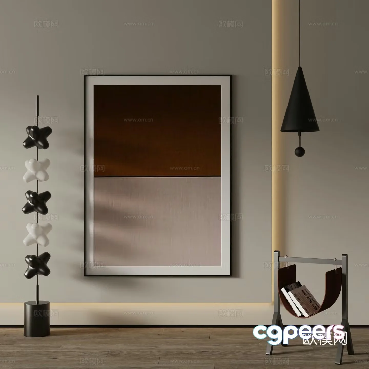 Modern Art Painting Decorative Painting 3D Model