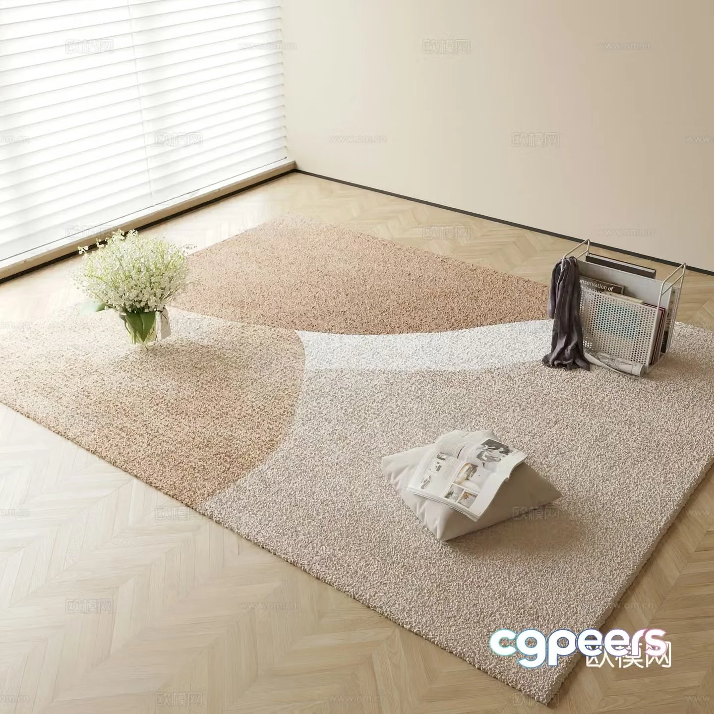Modern patterned carpet 3d model