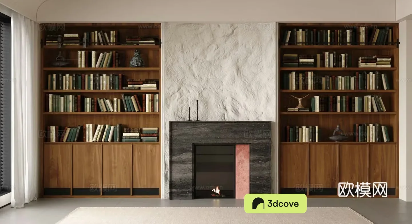 Modern bookcase Fireplace Ornament Book Ornament