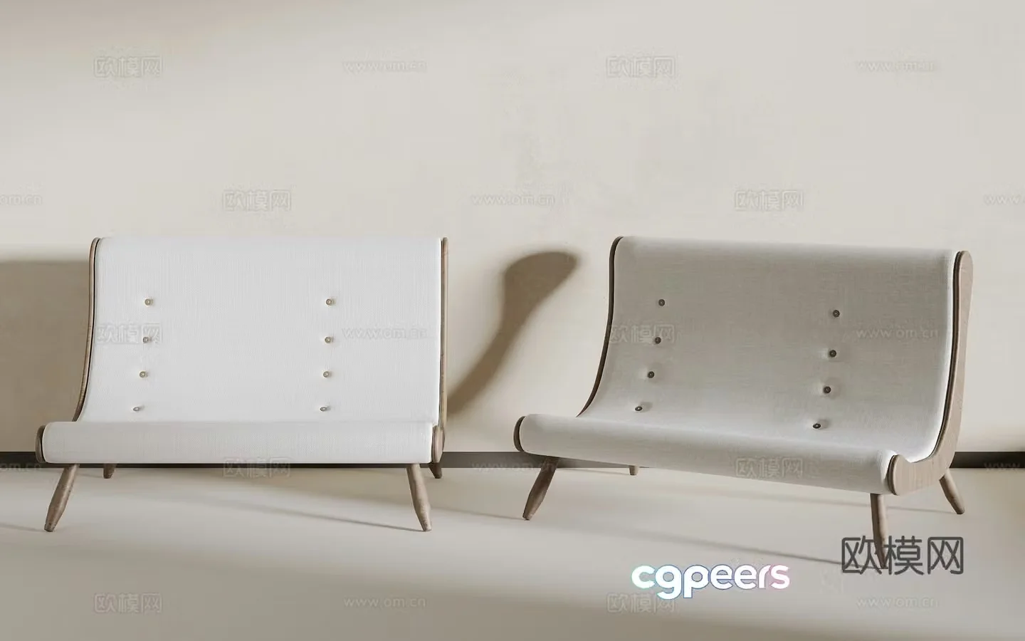 Modern single chair 3d model