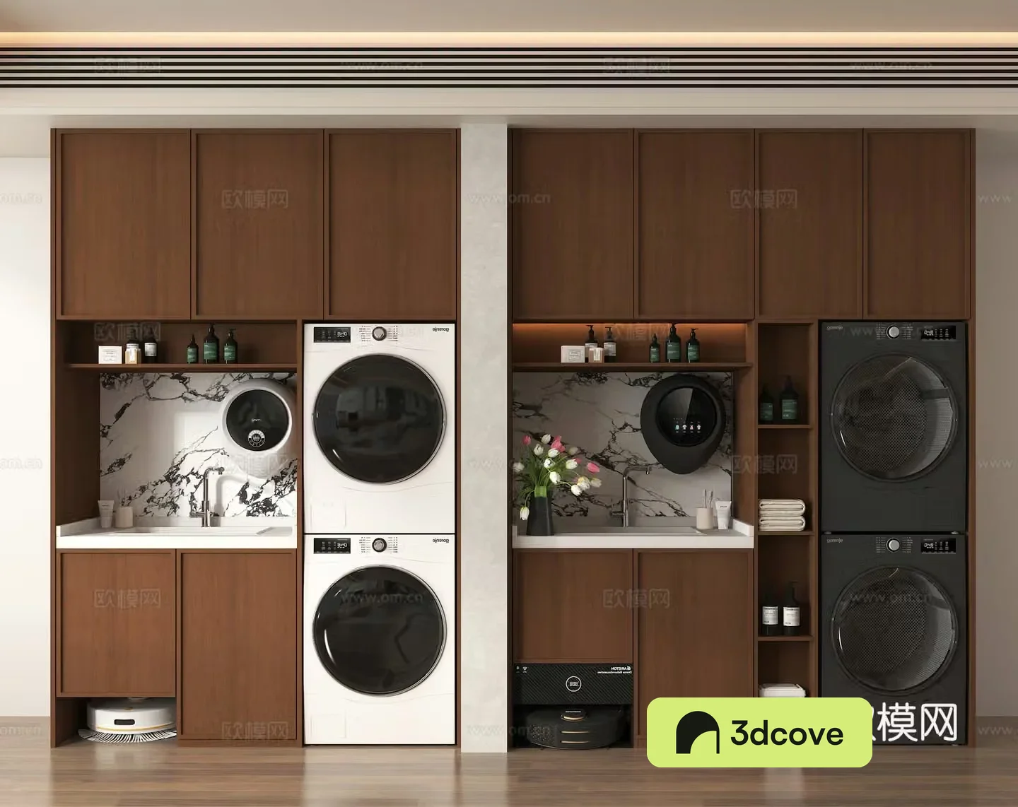 Washing machine cabinet wall-mounted washing machine drying machine sweeping robot