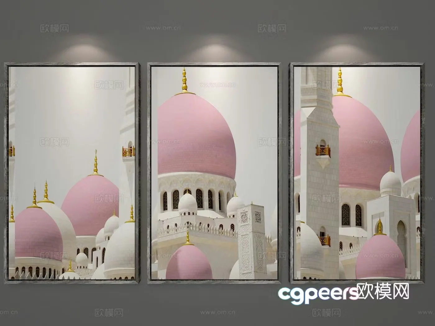 European decorative painting architectural painting hanging painting 3D model
