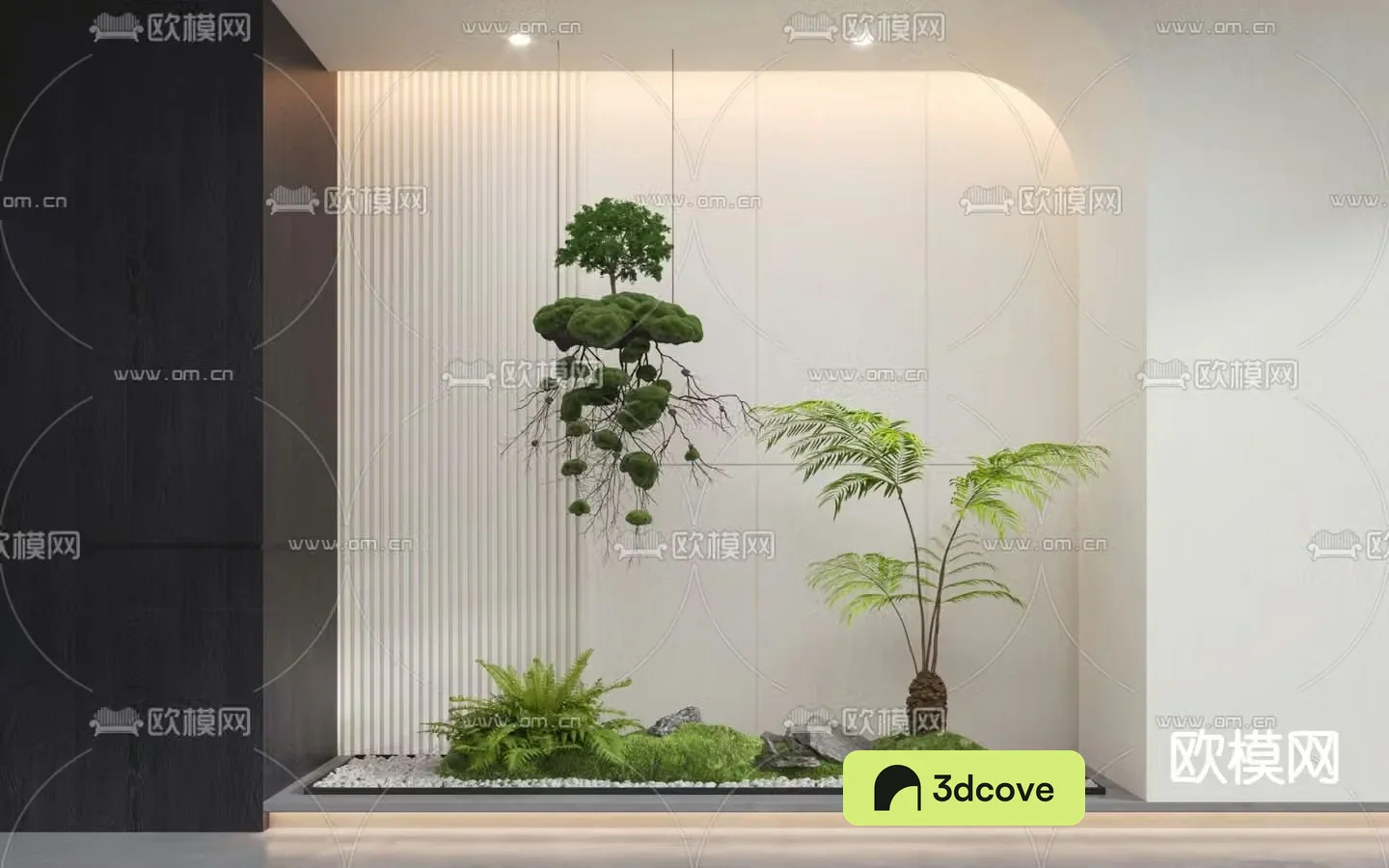 Entrance landscape tree hanging tree