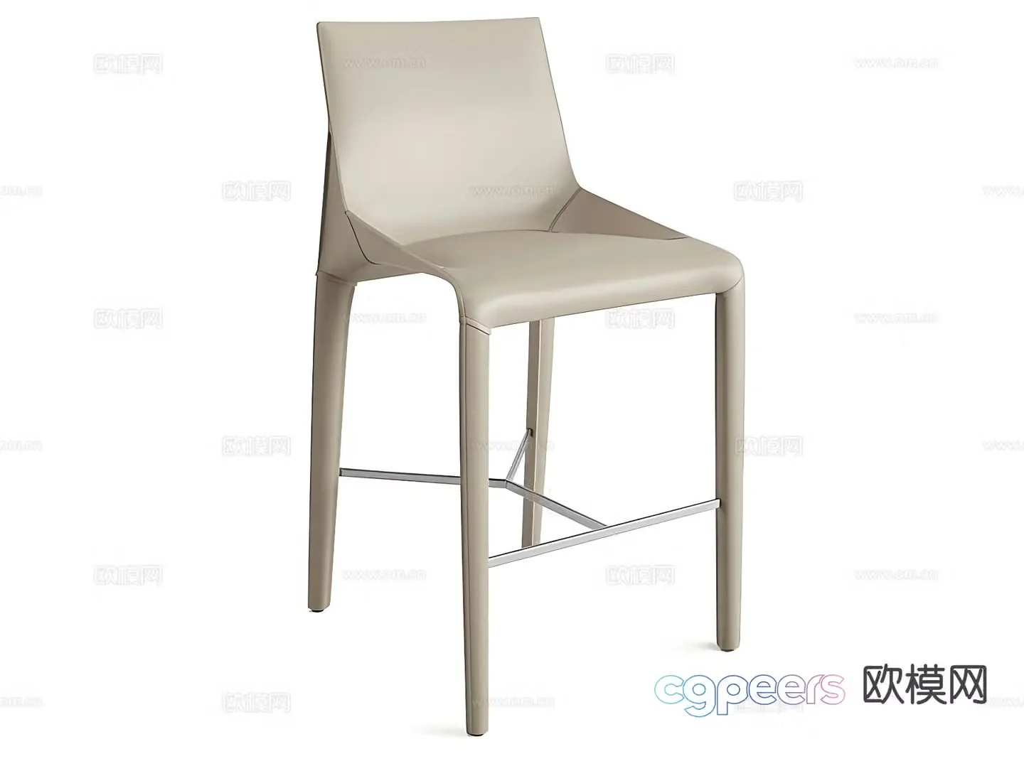 Modern bar stool bar stool high stool 3d model