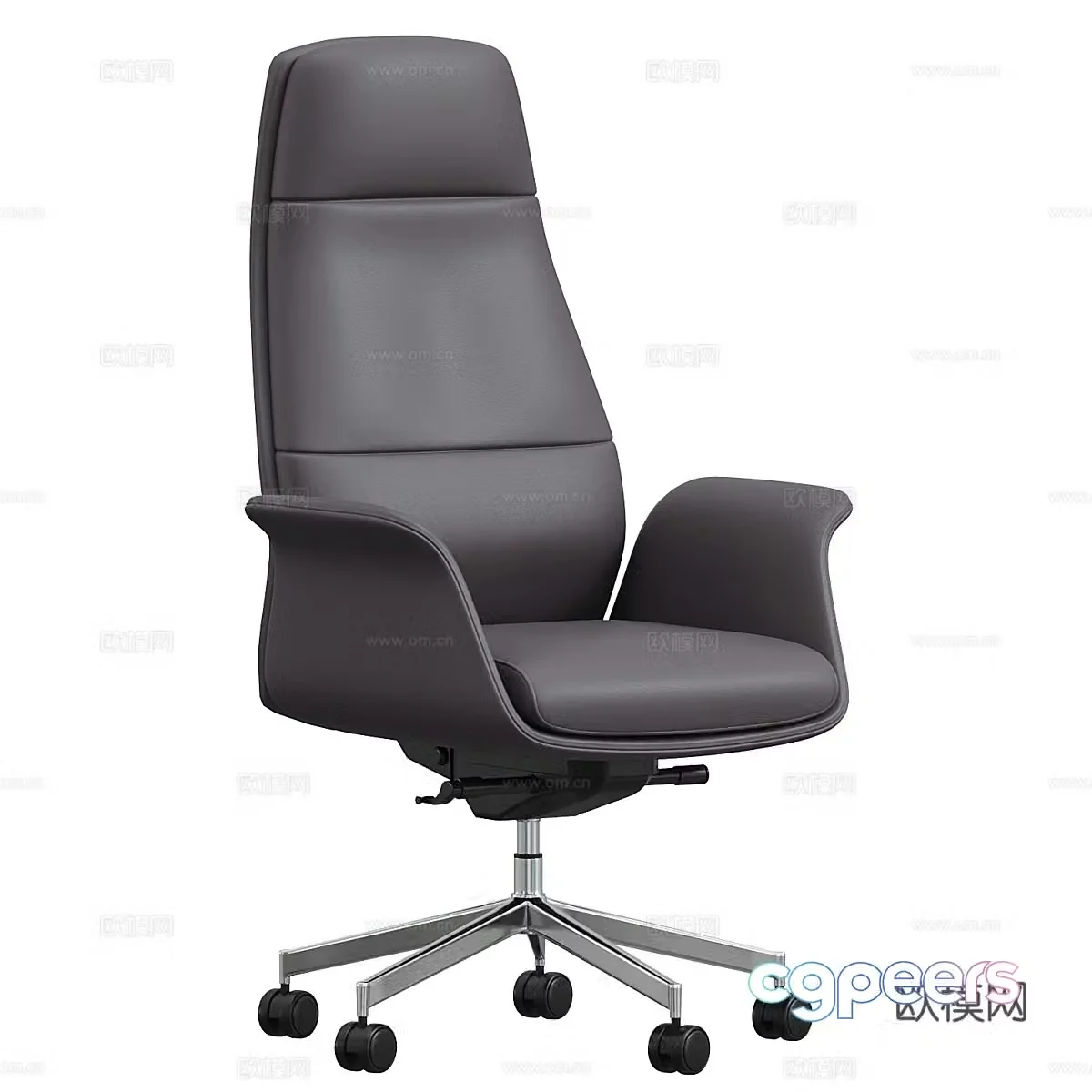 Modern Italian Cocoon Office Chair 3D Model