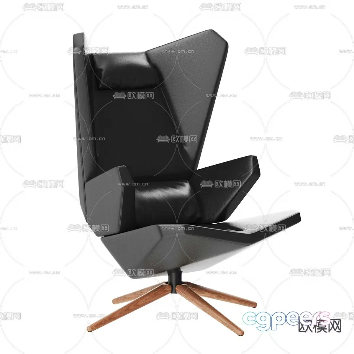 Leather office chair executive chair boss chair 3d model