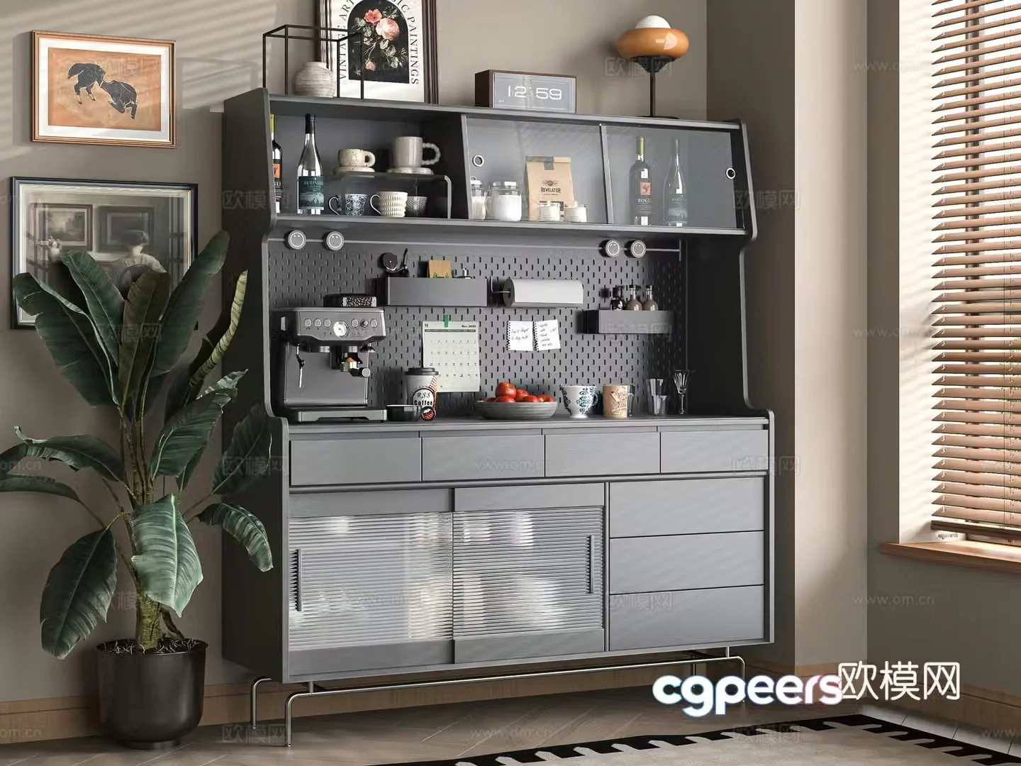 Modern meal cabinet 3D model
