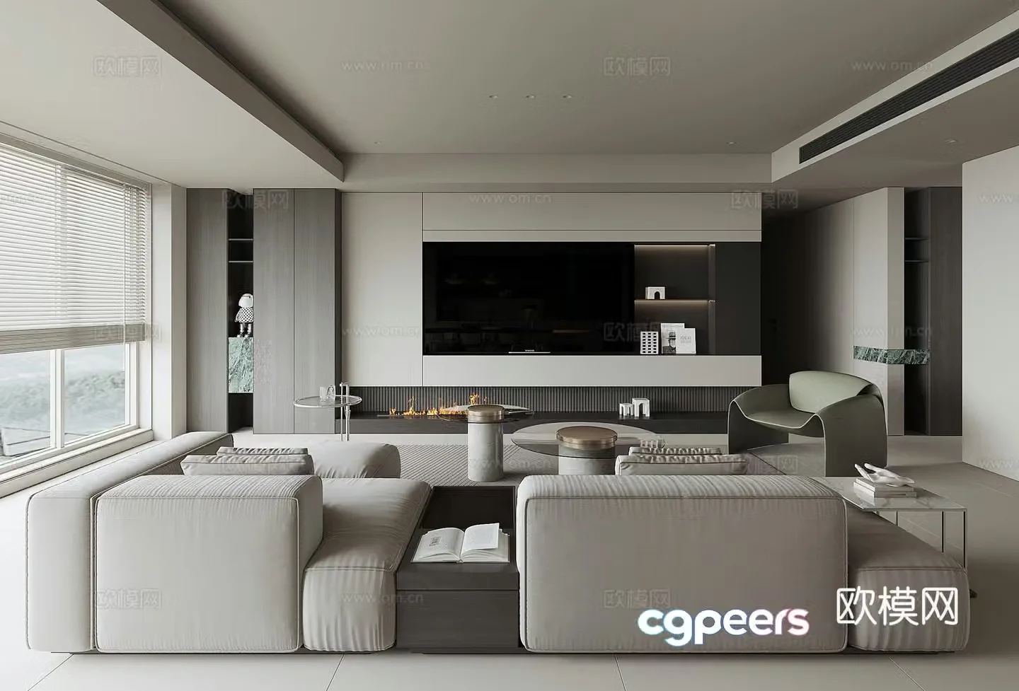 Modern living room 3d model
