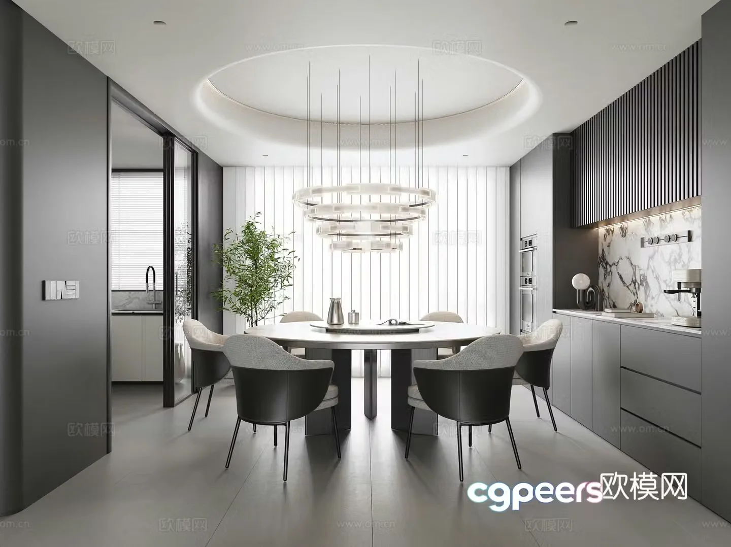 Modern Italian restaurant 3d model