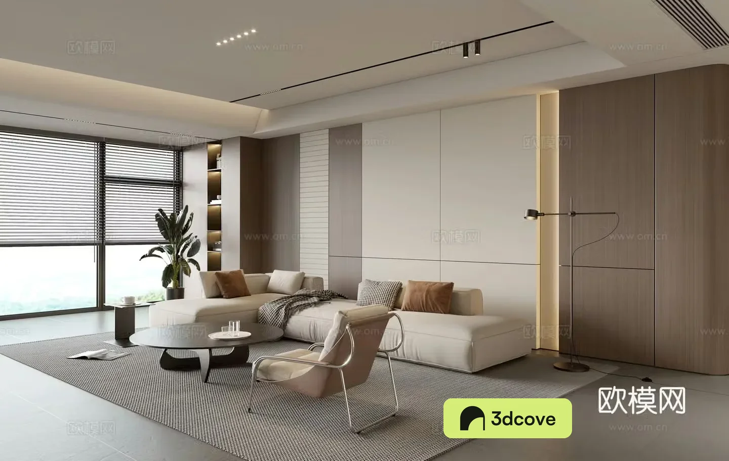 Modern simple living room balcony cabinet sofa combination coffee table sofa background wall