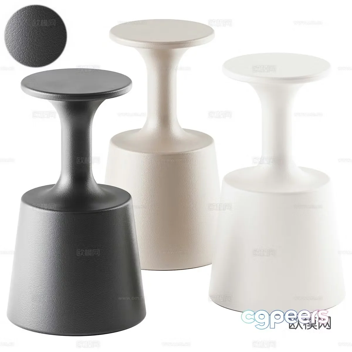 New Chinese style stool 3d model