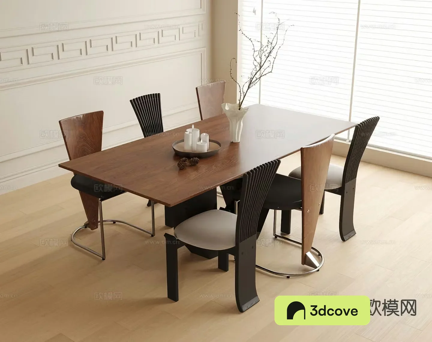 Medieval style dining table and chairs