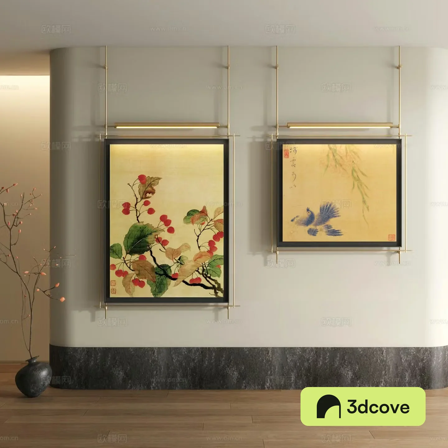 Song style decorative painting New Chinese style landscape painting