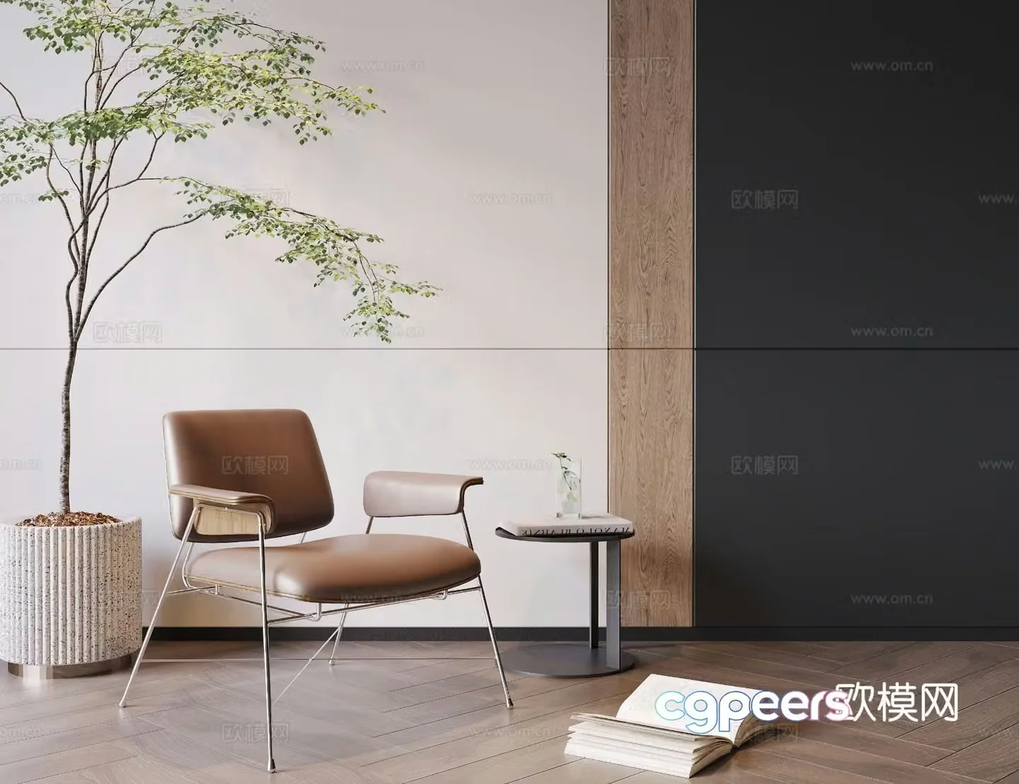 Modern chair leisure chair 3d model