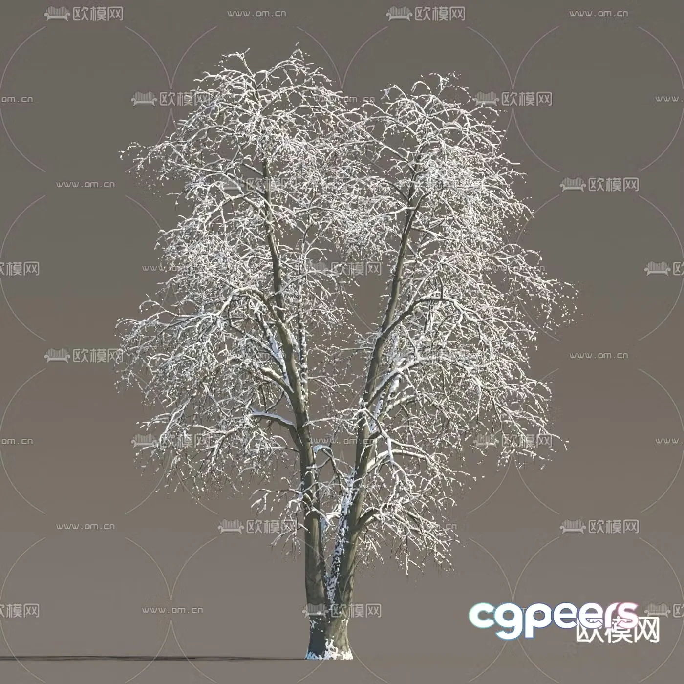 Snow tree ice and snow tree snow tree 3d model