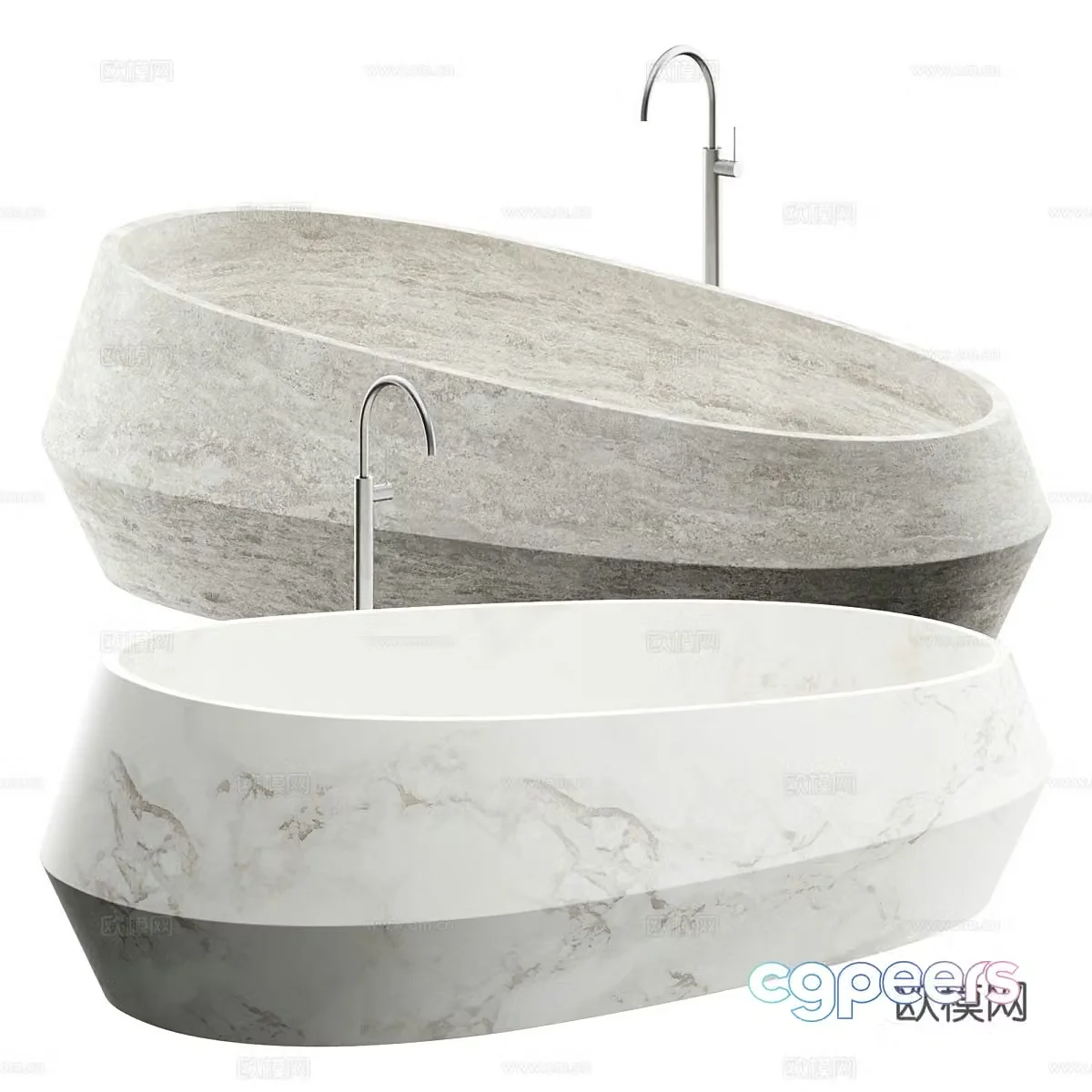 wabi-sabi bathtub 3d model