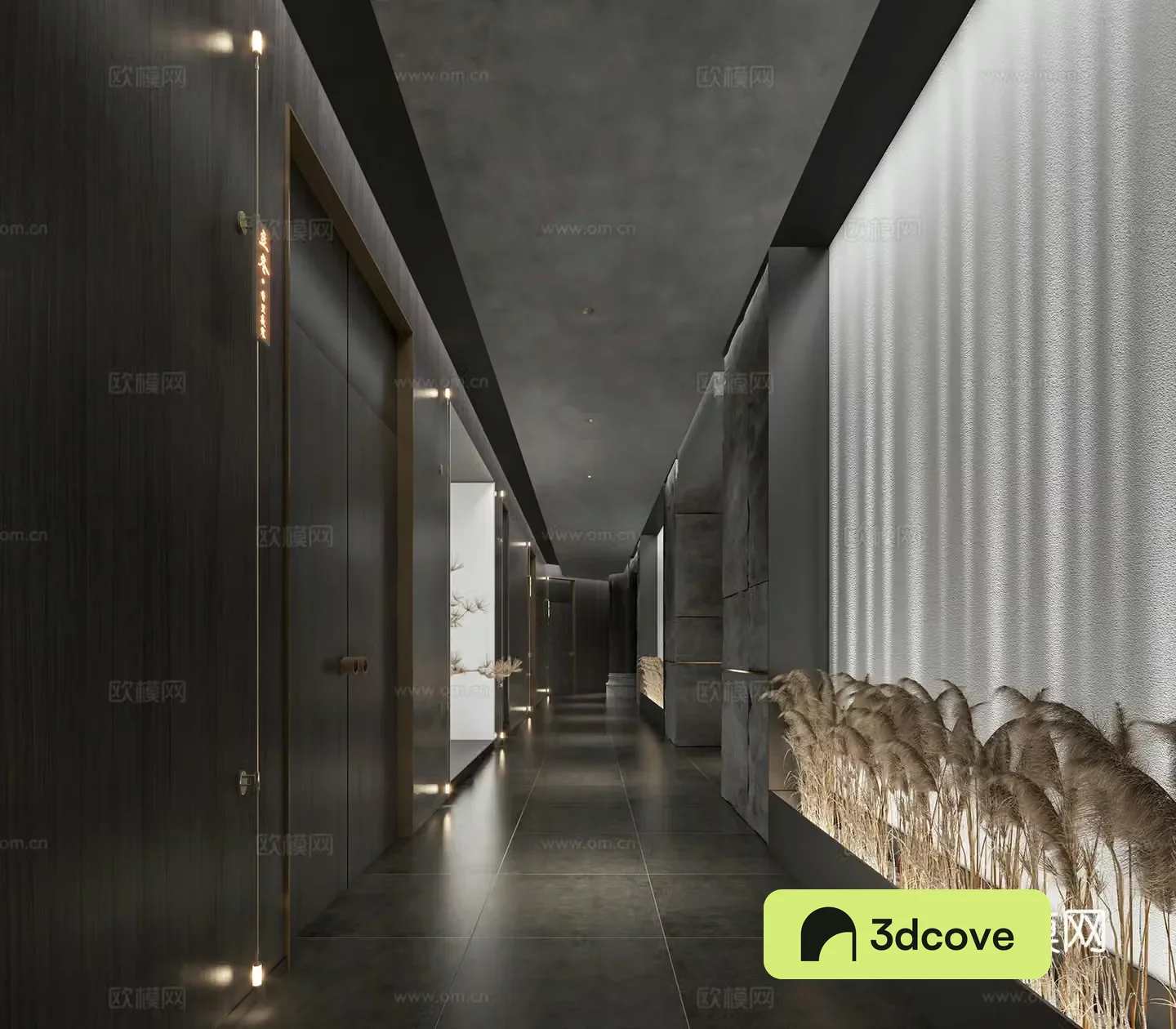 Modern hotel catering corridor aisle