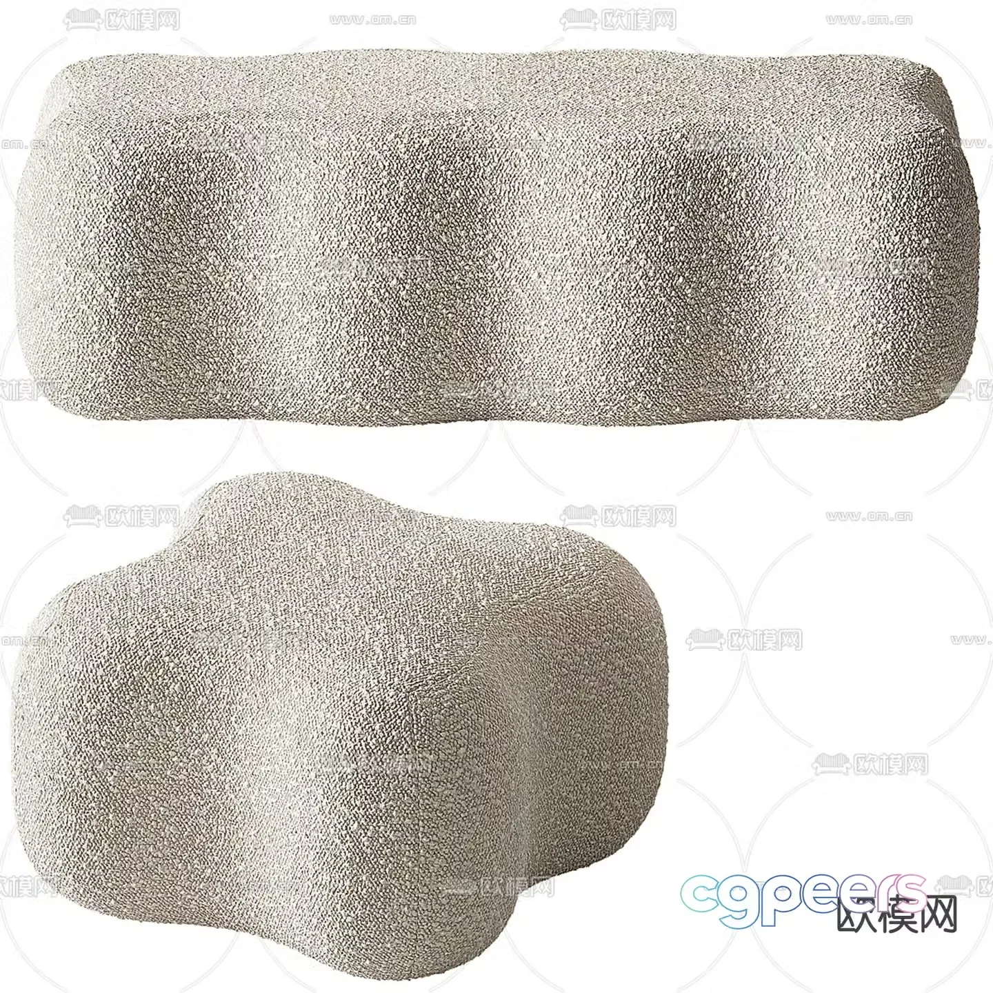 Stool Sofa Stool Shoe Changing Stool 3D Model