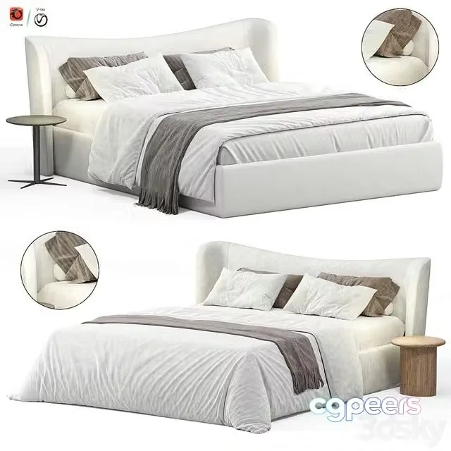 3ds Max Free – Embrace bed by pianca