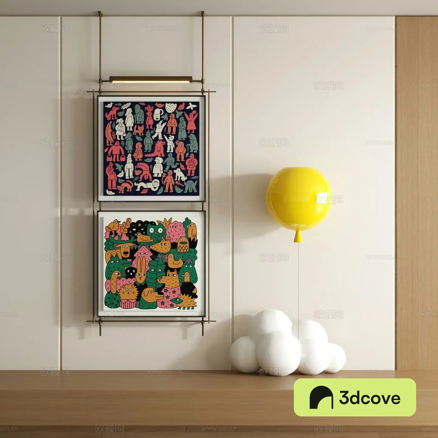 Modern graffiti decorative painting