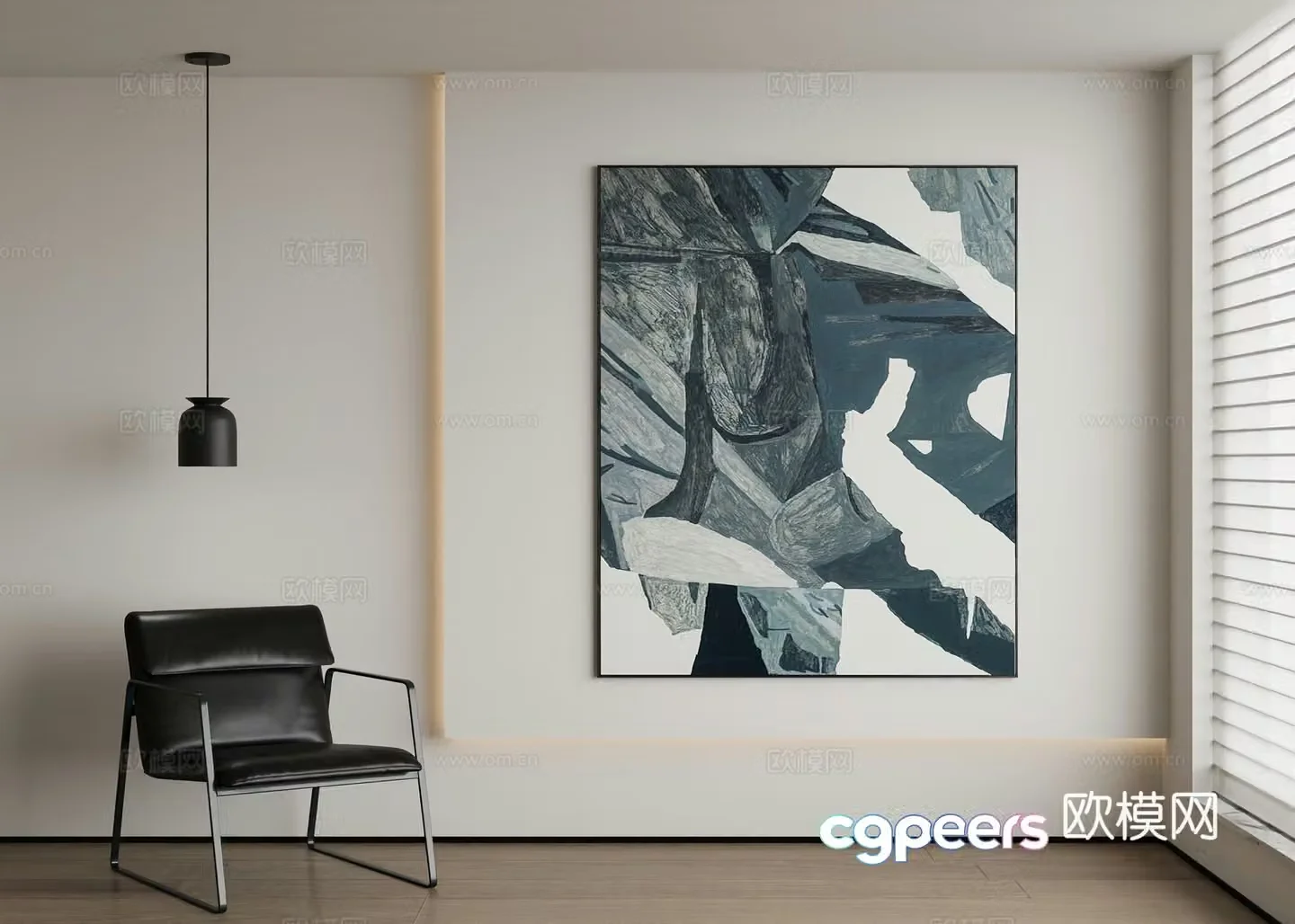 Modern decorative painting 3d model