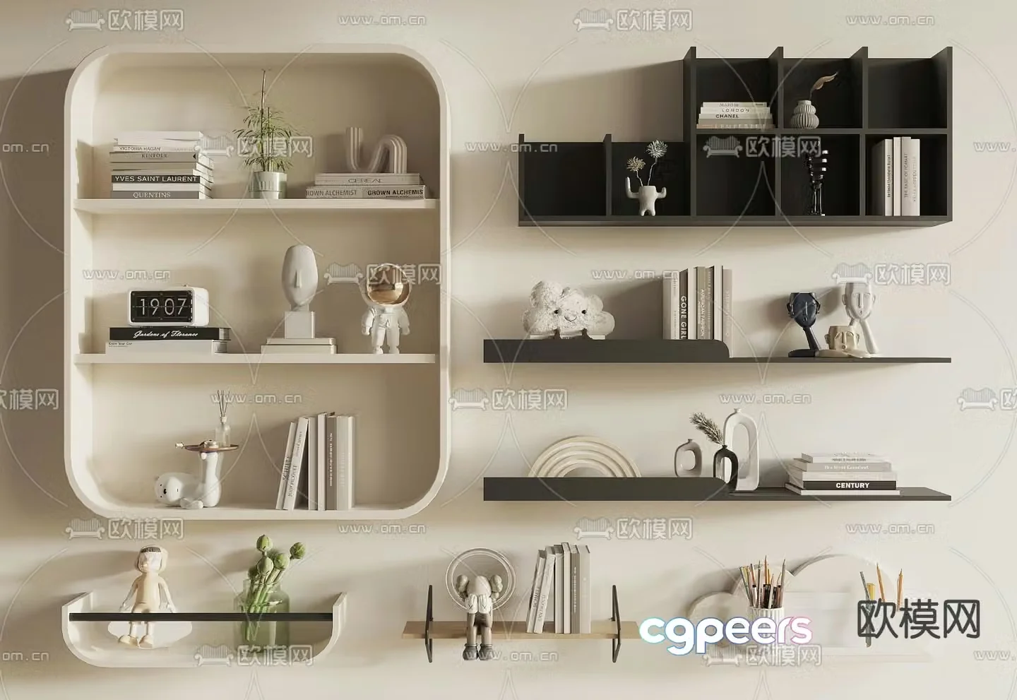 Wall cabinet wall cabinet storage rack 3D model
