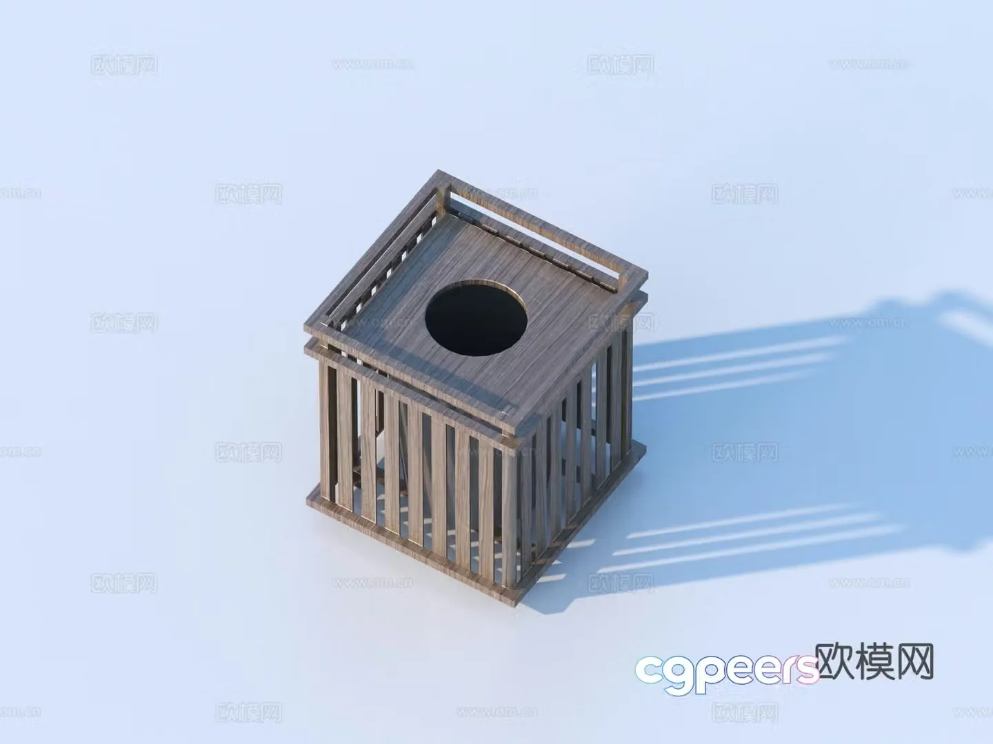 Recycling bin Trash Can Sketch 3D Model