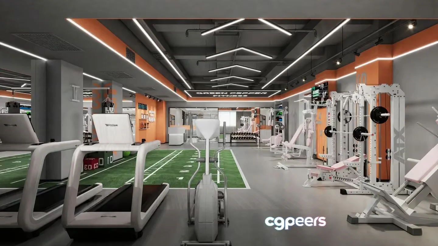 Modern Gym Equipment 3D Model – 6325 – VRAY Render