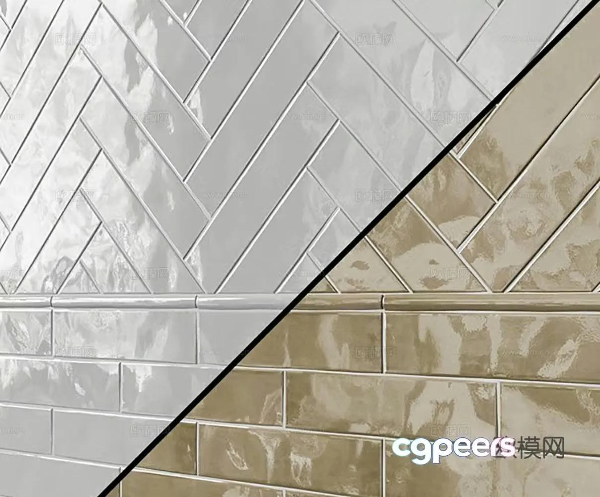 glazed tile wall tile tile 3d model